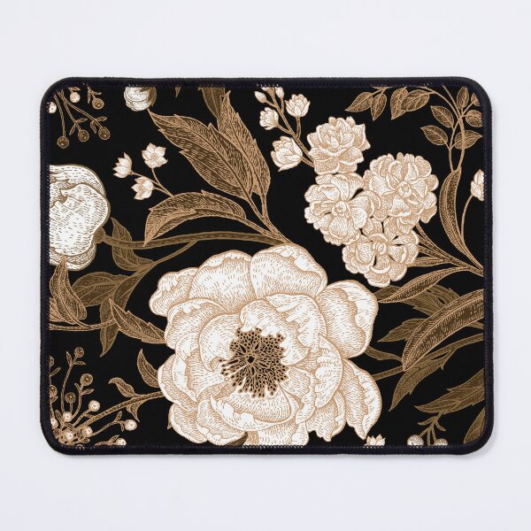Item preview, Black and Gold Chinoiserie Floral Seamless Pattern  designed and sold by SugarCore.
