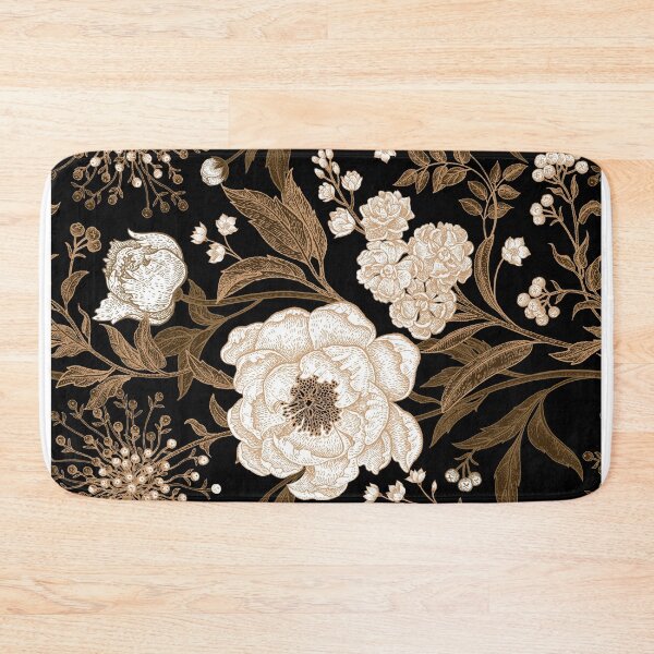 Item preview, Black and Gold Chinoiserie Floral Seamless Pattern  designed and sold by SugarCore.