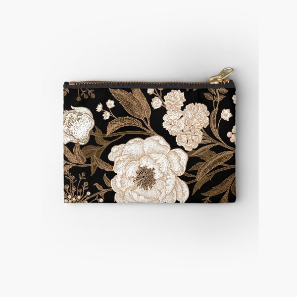 Item preview, Black and Gold Chinoiserie Floral Seamless Pattern  designed and sold by SugarCore.