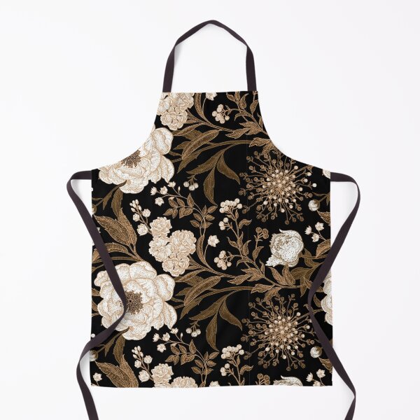 Item preview, Black and Gold Chinoiserie Floral Seamless Pattern designed and sold by SugarCore.