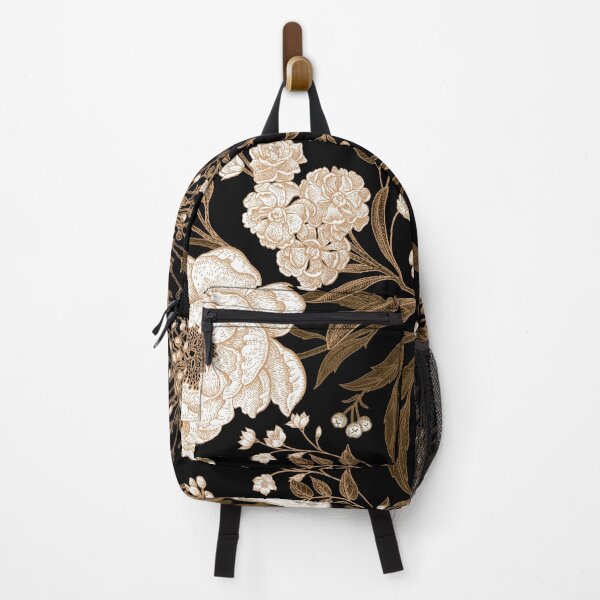 Item preview, Black and Gold Chinoiserie Floral Seamless Pattern designed and sold by SugarCore.