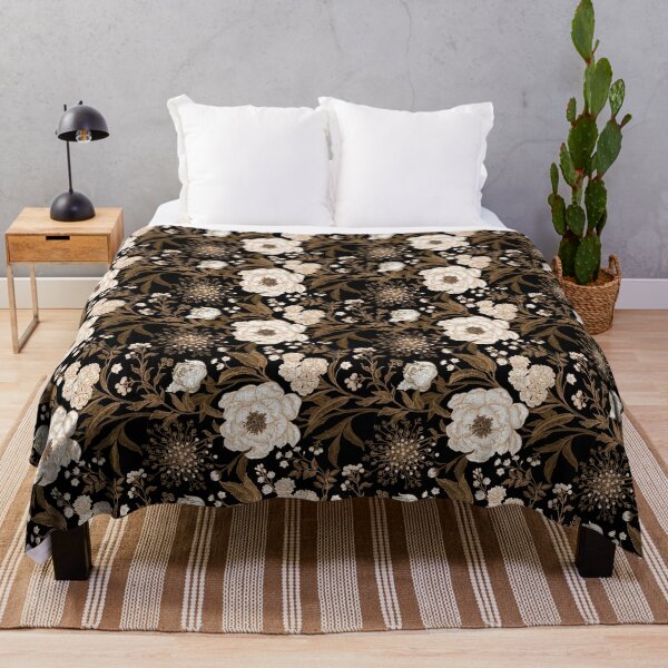 Item preview, Black and Gold Chinoiserie Floral Seamless Pattern designed and sold by SugarCore.