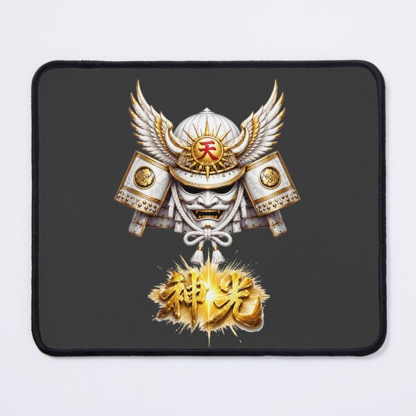 Item preview, Samurai Helmet & Divine Light "Shinkou" – Japanese Kanji Gold Spiritual Design designed and sold by Kurekou Lab.
