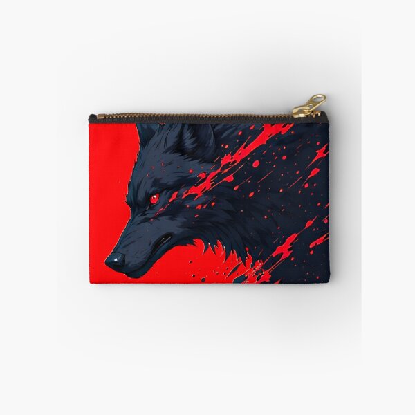 Item preview, Red Wolf Kanji Splatter Art – Fierce Anime Manga designed and sold by Neer arts.