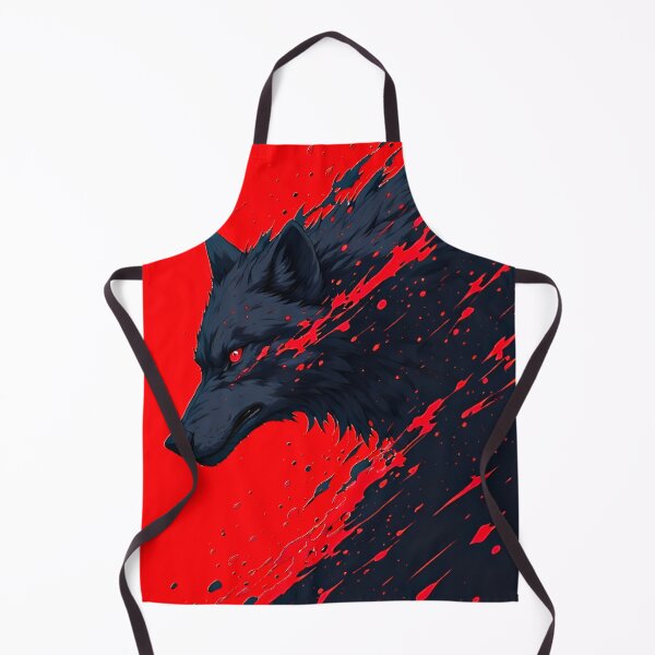 Item preview, Red Wolf Kanji Splatter Art – Fierce Anime Manga designed and sold by Neer arts.