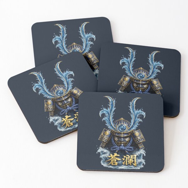 Item preview, Soran Blue Samurai Helmet – Wave Crest Kabuto Art designed and sold by Kurekou Lab.