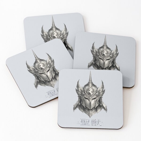 Item preview, Sacred Beast Silver Unicorn Samurai Helmet – Japanese Kanji Art designed and sold by Kurekou Lab.