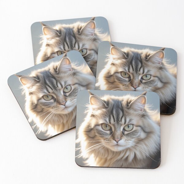Item preview, Majestic Siberian Cat Portrait in Golden Light designed and sold by ccitypictures.