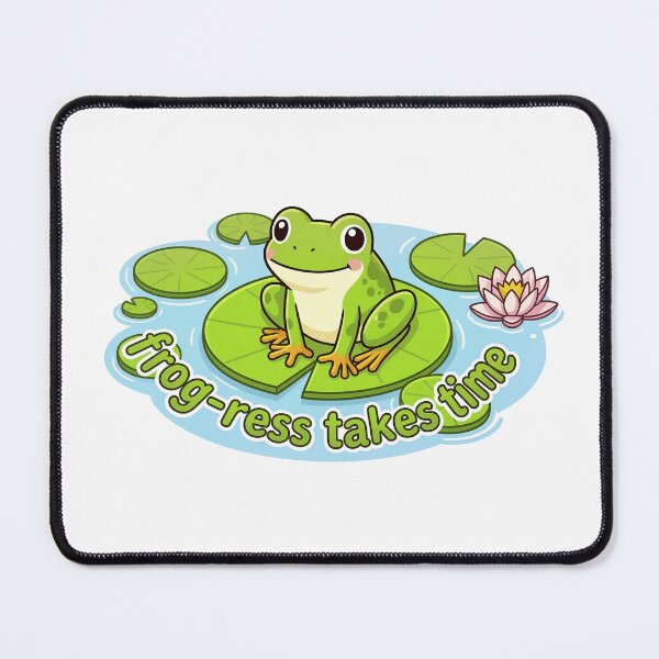 Item preview, Frog‑ress Takes Time designed and sold by Dandy Cube.