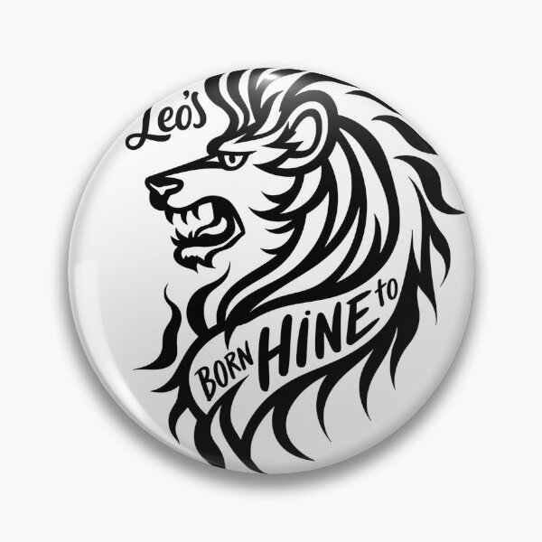 Item preview, Leo's Roar: Born to Shine - Bold Lion Head Tattoo Flash designed and sold by Qubivibe.