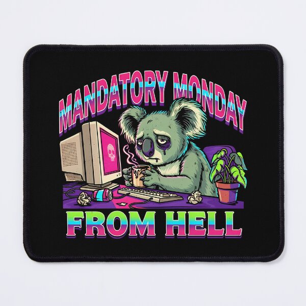 Item preview, Mandatory Monday From Hell - Funny Zombie Koala Retro Cartoon designed and sold by wyzin39.