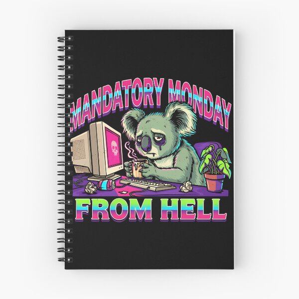 Item preview, Mandatory Monday From Hell - Funny Zombie Koala Retro Cartoon designed and sold by wyzin39.