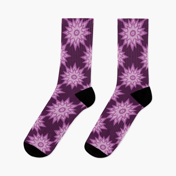 Item preview, Elegant Purple Star Floral Seamless Pattern designed and sold by PowerAntShop.