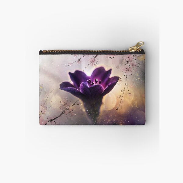 Item preview, Zen Gothic Glowing Purple Sakura Watercolor designed and sold by WitchyBotanicaArt.