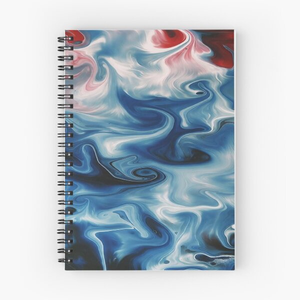 Item preview, Blue Red Marble Fluid Abstract designed and sold by MHprinting.