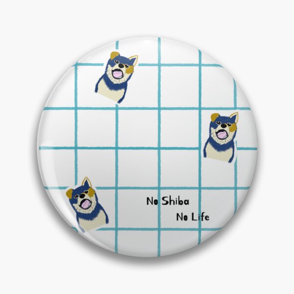 Item preview, Light blue checkered with Shiba Inu puppy (Dog) designed and sold by ShibaCruise-On.