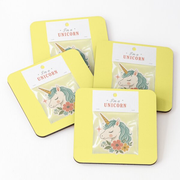 Item preview, I'm a Unicorn, Flower, Vintage Fantasy designed and sold by Mauswohn.