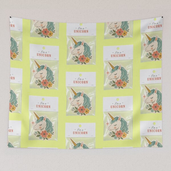 Item preview, I'm a Unicorn, Flower, Vintage Fantasy designed and sold by Mauswohn.