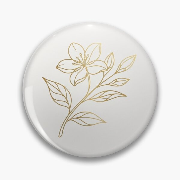 Item preview, Elegant Minimalist Gold Jasmine Flower Line Art - Delicate Floral Aesthetic designed and sold by skpcreation.
