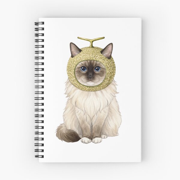 Item preview, Cute Ragdoll Cat Wearing A Melon Hat - Whimsical Watercolor Meme Art designed and sold by Minuet-Misha.