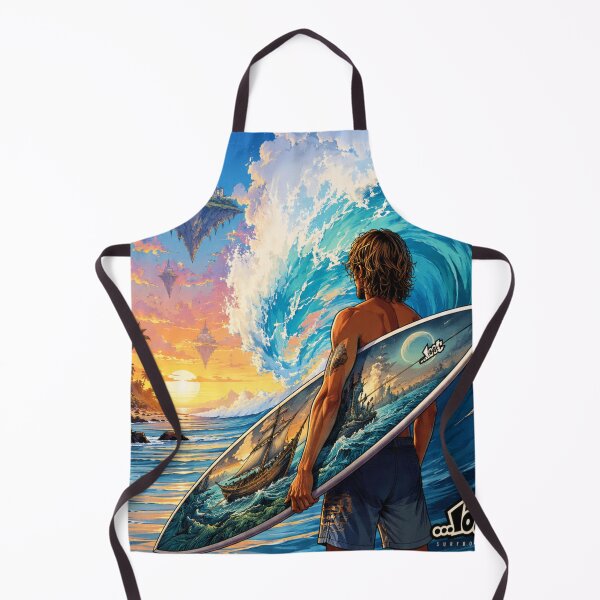 Item preview, Surfer Watching Mystical Floating Sky Islands designed and sold by JMAVILA ART.