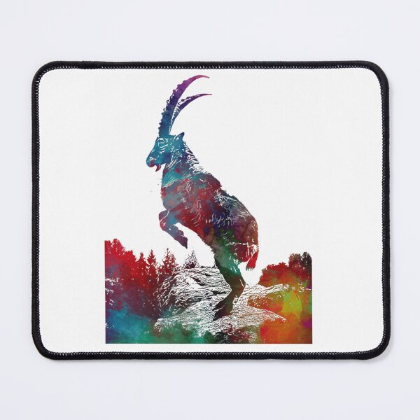 Item preview, Alpine Ibex Watercolor Art designed and sold by elfriedashops.