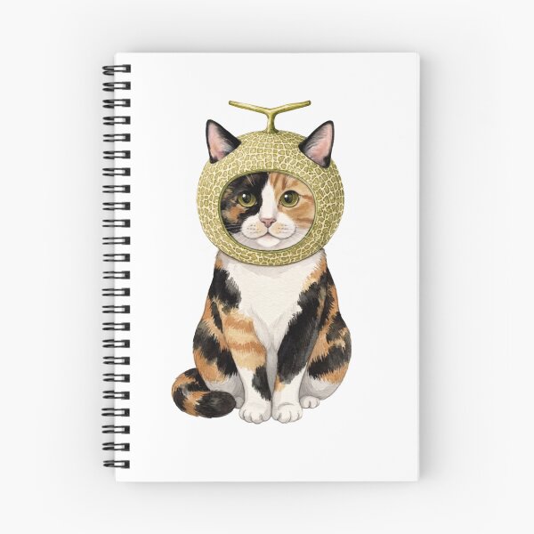 Item preview, Cute Calico Cat Wearing A Melon Hat - Whimsical Watercolor Meme Art designed and sold by Minuet-Misha.