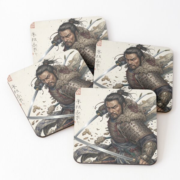 Item preview, The Dual-Wielding Samurai designed and sold by whiteblackcat.