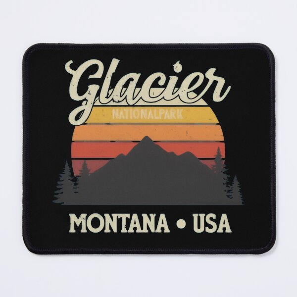 Item preview, Glacier National Park Montana USA Vintage Retro Mountain Sunset Travel designed and sold by Zizo-DR44.