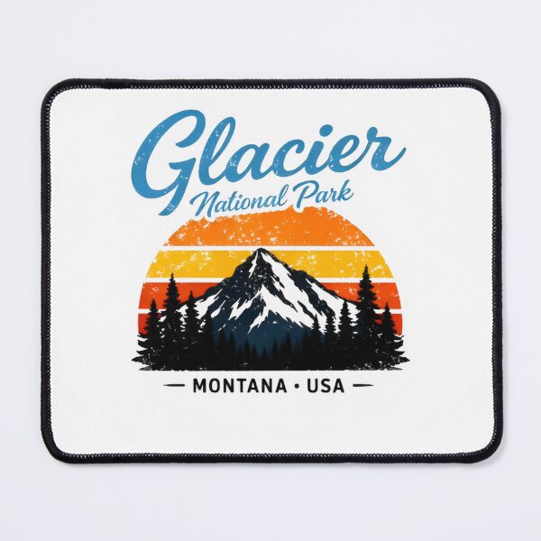 Item preview, Glacier National Park Montana Vintage Sunset Mountain Hiking Camping Gift designed and sold by Zizo-DR44.