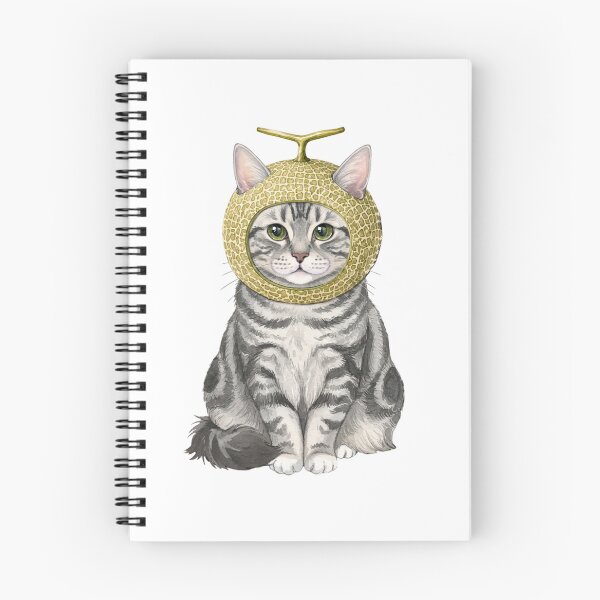 Item preview, Cute Silver Tabby Cat Wearing A Melon Hat - Whimsical Watercolor Meme Art designed and sold by Minuet-Misha.