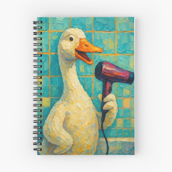 Item preview, Abstract Impasto Painting of Goose's Bathroom Concert | Whimsical Singing Goose Illustration | Colorful Modern Bathroom Animal Wall Art Print designed and sold by PaintedPixels01.