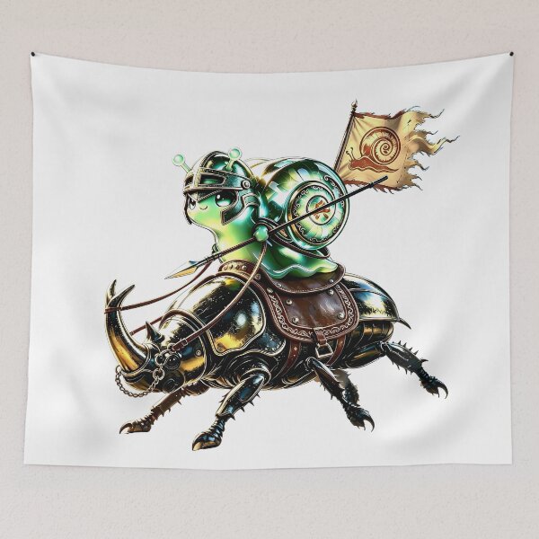Item preview, Emerald Snail Cavalier - Magical Leptopoma Nitidum Knight designed and sold by ABYSSLAB.