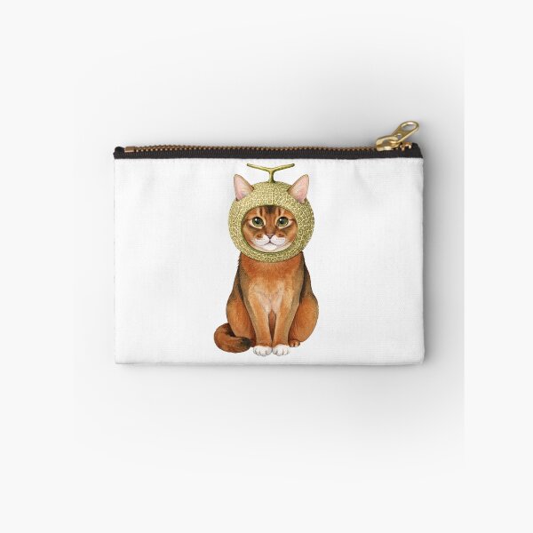 Item preview, Cute Abyssinian Cat Wearing A Melon Hat - Whimsical Watercolor Meme Art designed and sold by Minuet-Misha.