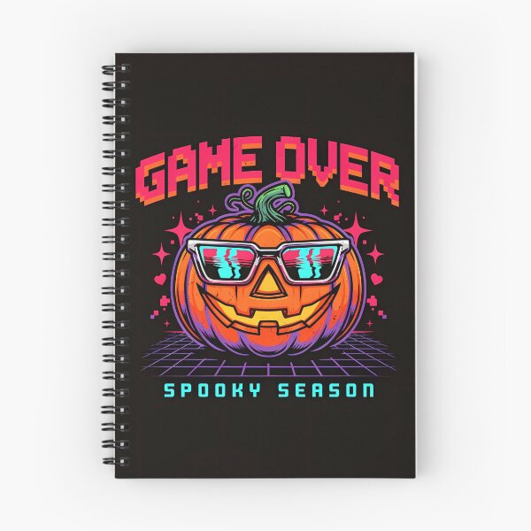 Item preview, Game Over Spooky Season - Retro 1980s Arcade Halloween Pumpkin designed and sold by wyzin39.