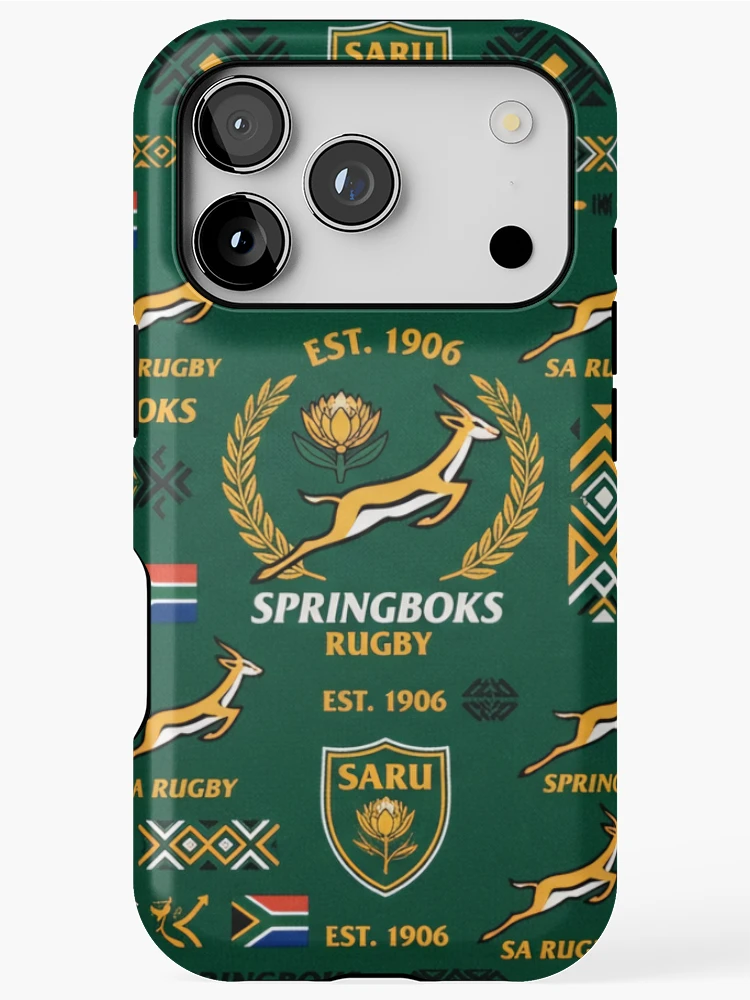 Thumbnail 1 of 4, iPhone Case, Springboks Rugby Pattern designed and sold by SaltCraft.