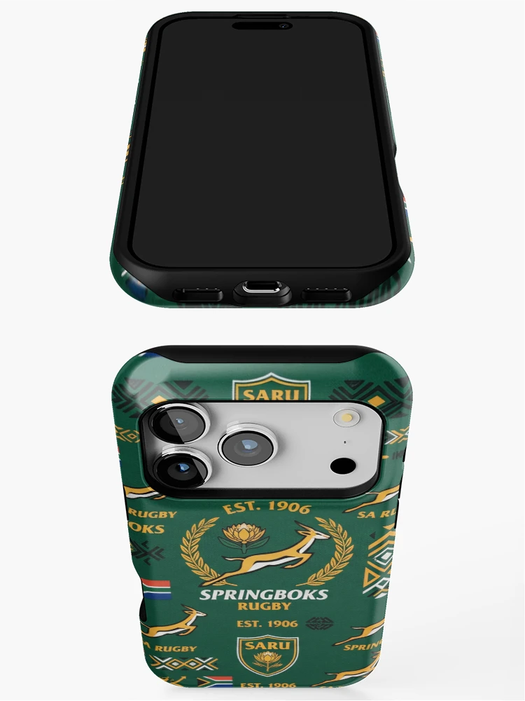 Thumbnail 3 of 4, iPhone Case, Springboks Rugby Pattern designed and sold by SaltCraft.