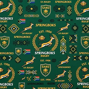 Artwork thumbnail, Springboks Rugby Pattern by SaltCraft
