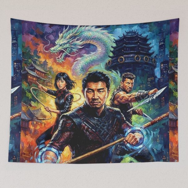 Item preview, Shang-Chi and the Legend of the Ten Rings Martial Arts Fantasy Action Tribute Art Poster designed and sold by Art's Diner.
