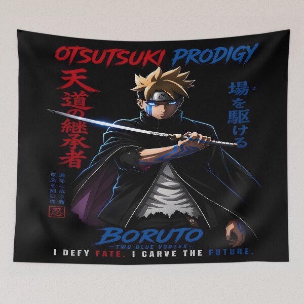 Item preview, Boruto Otsutsuki Prodigy - TBV- Defy Fate Carve The Future Aesthetic Design designed and sold by Trinidesigns123.