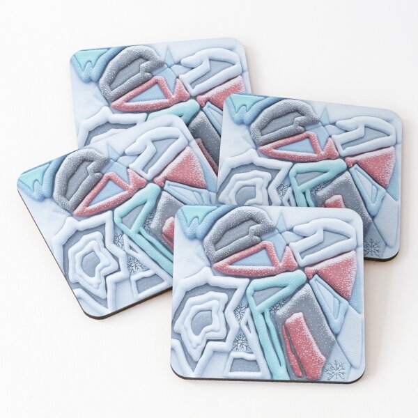 Item preview, jumbled C snowy winter colorful geometric abstract snowy design designed and sold by SmashingDeals.