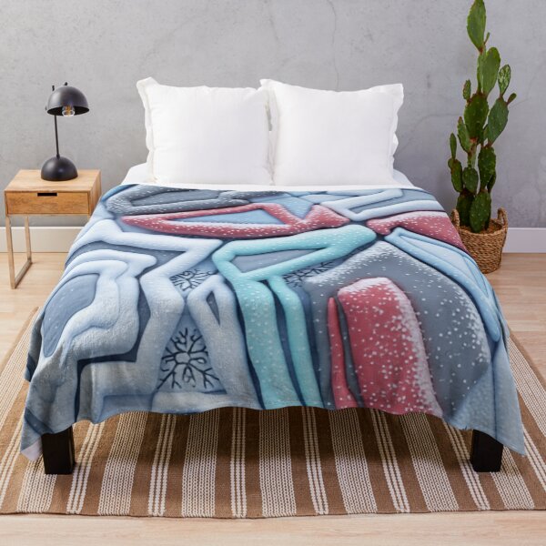 Item preview, jumbled C snowy winter colorful geometric abstract snowy design designed and sold by SmashingDeals.