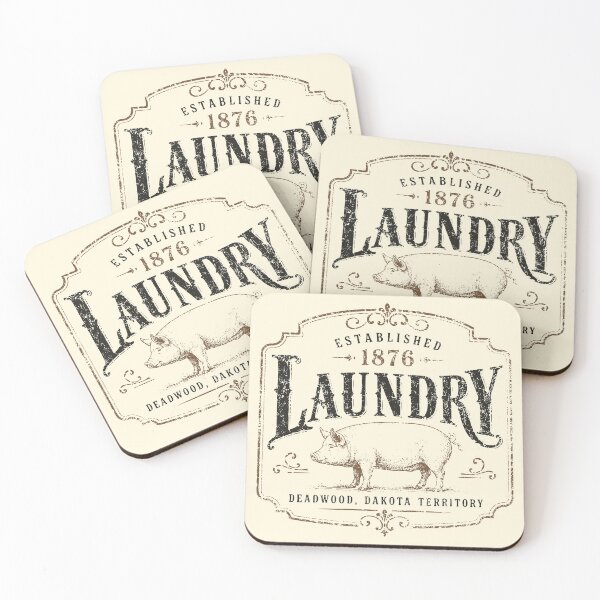Item preview, Vintage Deadwood Dakota Territory Laundry Pig Sign designed and sold by Imaginationbeyond.