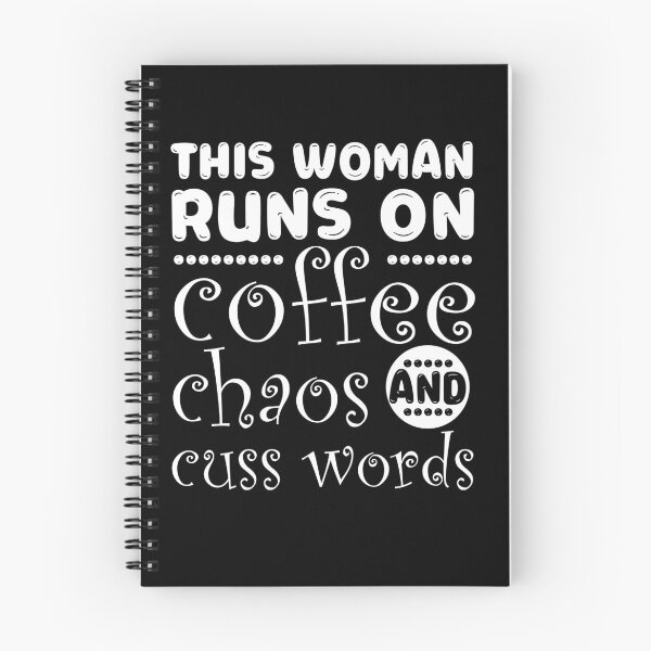 Item preview, This Woman Runs on Coffee Chaos and Cuss Words designed and sold by teeperfect.
