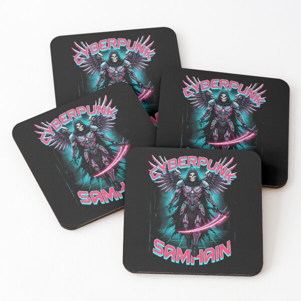 Item preview, Cyberpunk Grim Reaper - Neon Halloween Samhain Streetwear designed and sold by wyzin39.