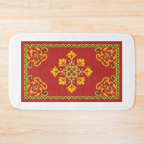 Item preview, Vintage Ornamental Floral Pattern on Red Background, Decorative Carpet or Textile Design designed and sold by ChaReePat.