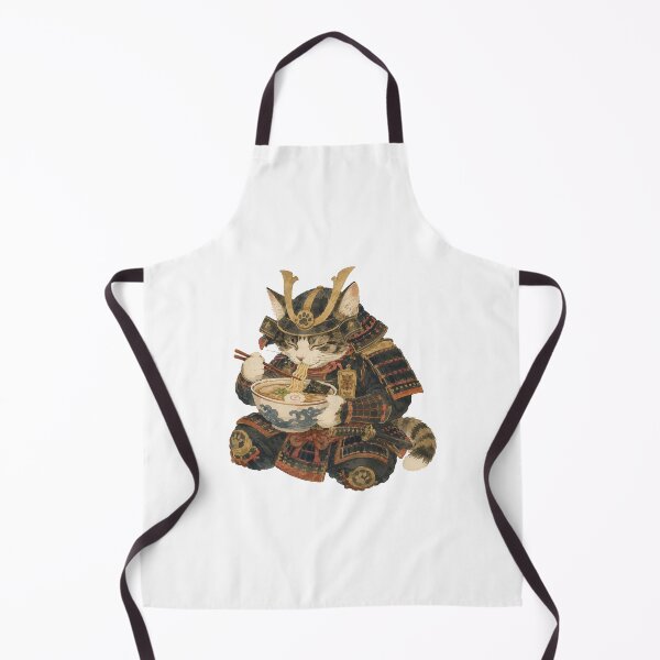 Item preview, Ramen Cat Samurai - Warrior Cat Eating Noodles designed and sold by medicalkinoko.