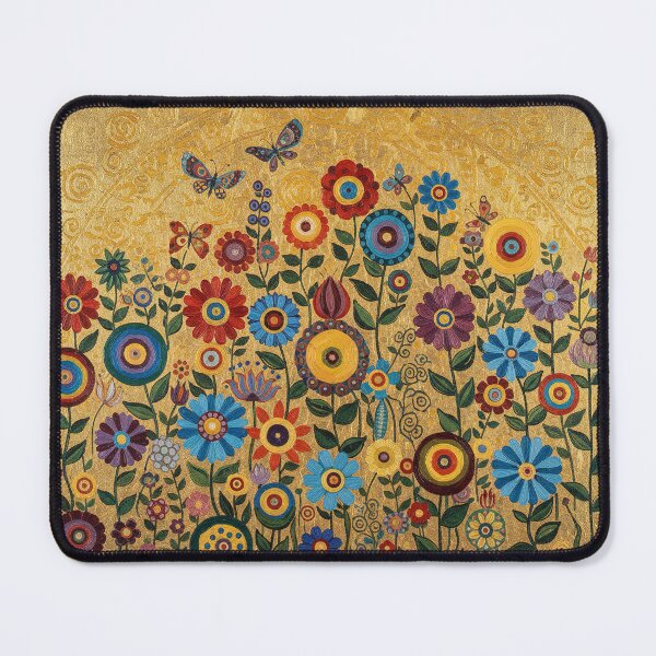 Item preview, Gustav Klimt Flower Garden Gold designed and sold by maniacfitness.