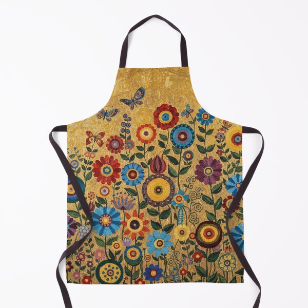 Item preview, Gustav Klimt Flower Garden Gold designed and sold by maniacfitness.