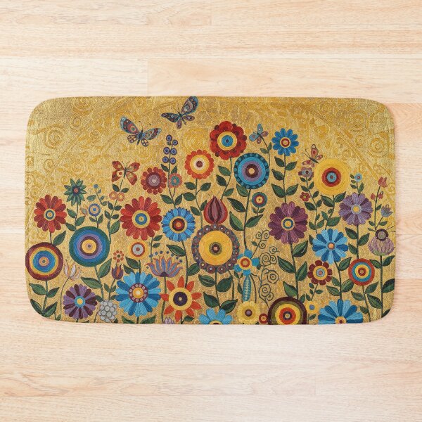 Item preview, Gustav Klimt Flower Garden Gold designed and sold by maniacfitness.